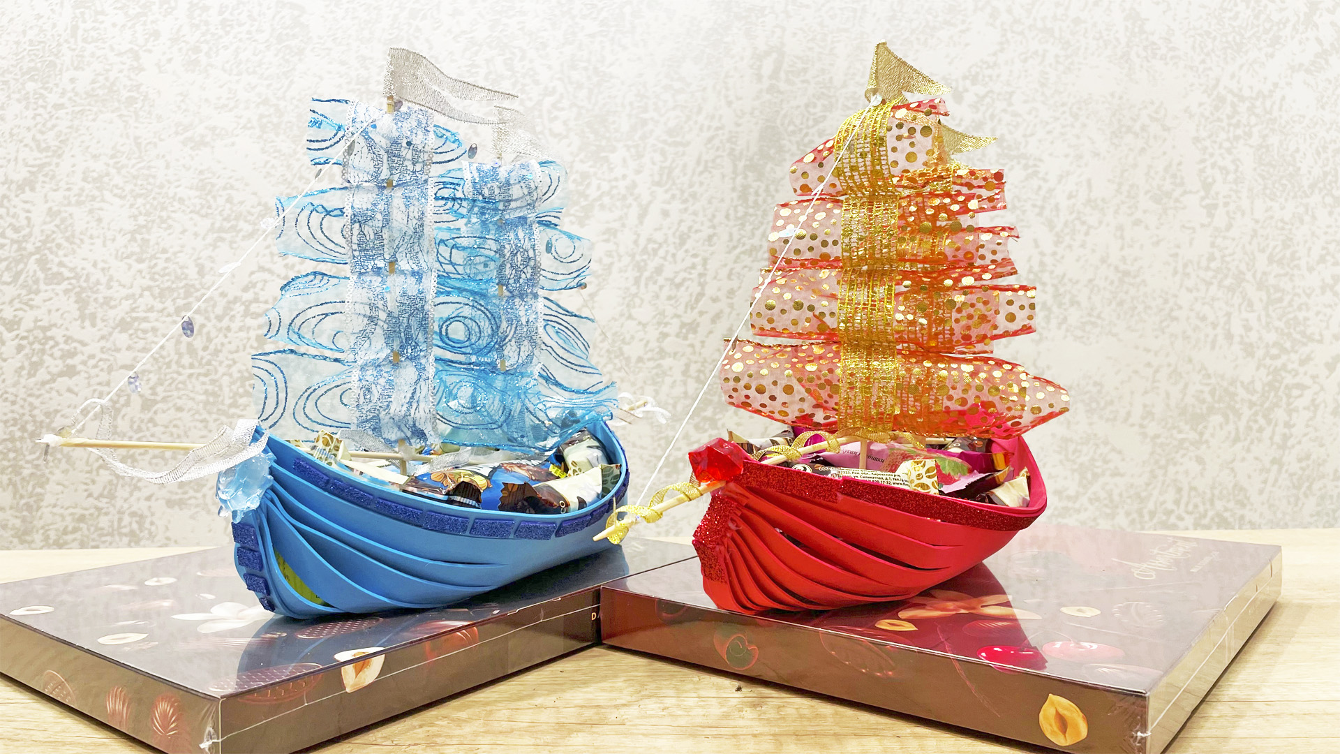 Идеи на тему «Корабли» () | букет из конфет, кораблики своими руками, поделки