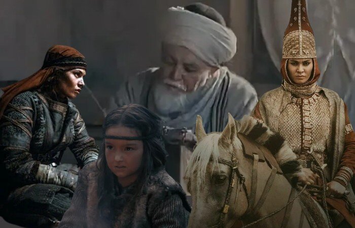 Коллаж из фрагментов фильма "Томирис" из свободных источников интернета