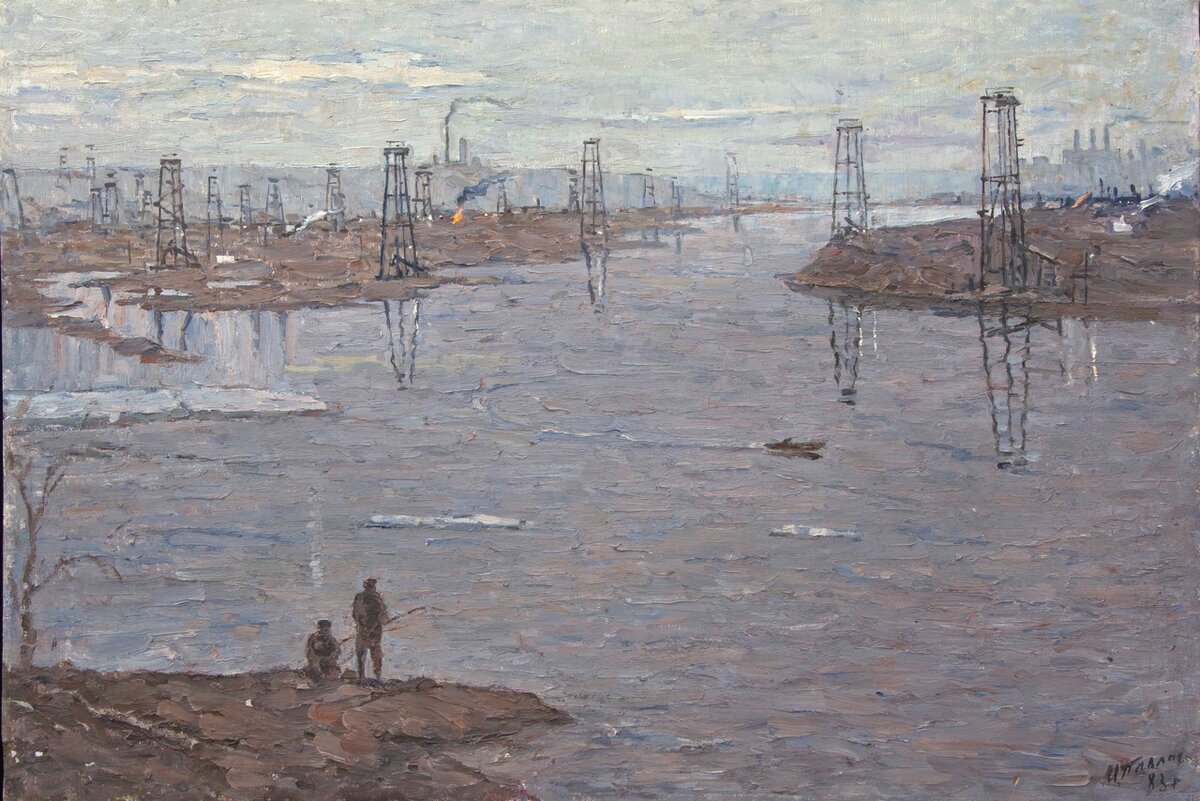 И.М.Павлов (1913-2013) «Большая вода», 1983 г. 
Х., м., 64х94 см