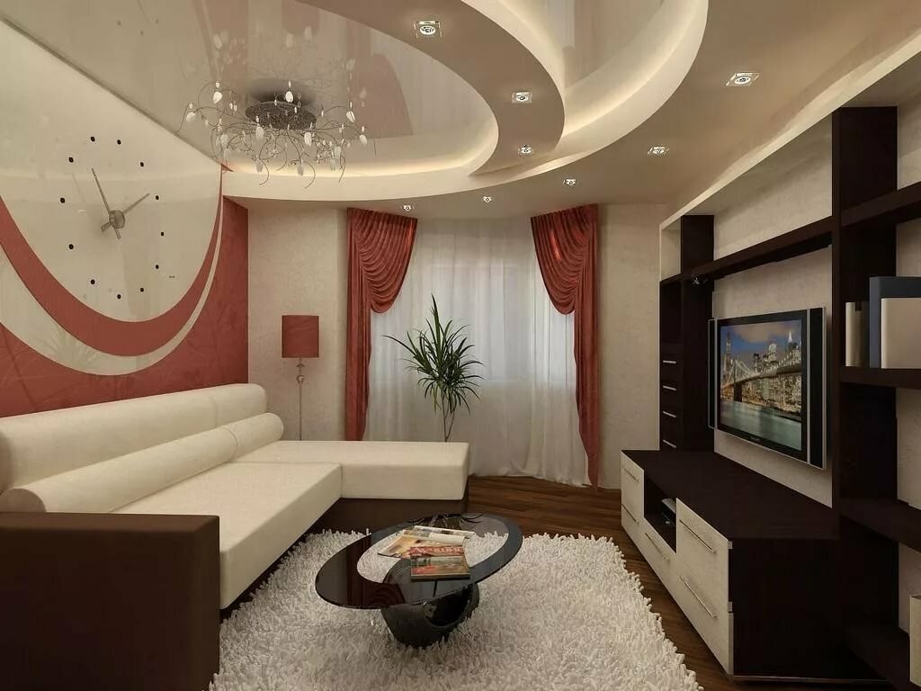 Дизайн зала в квартире: 30 фото