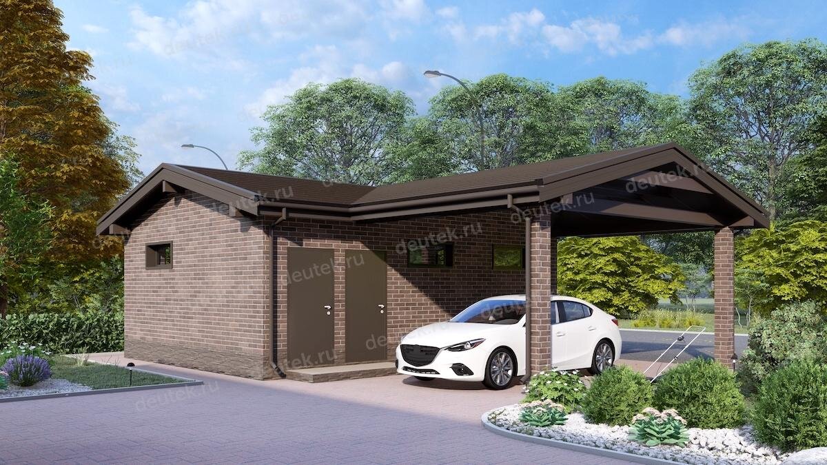 Металлический дом в Кропоткина гараж