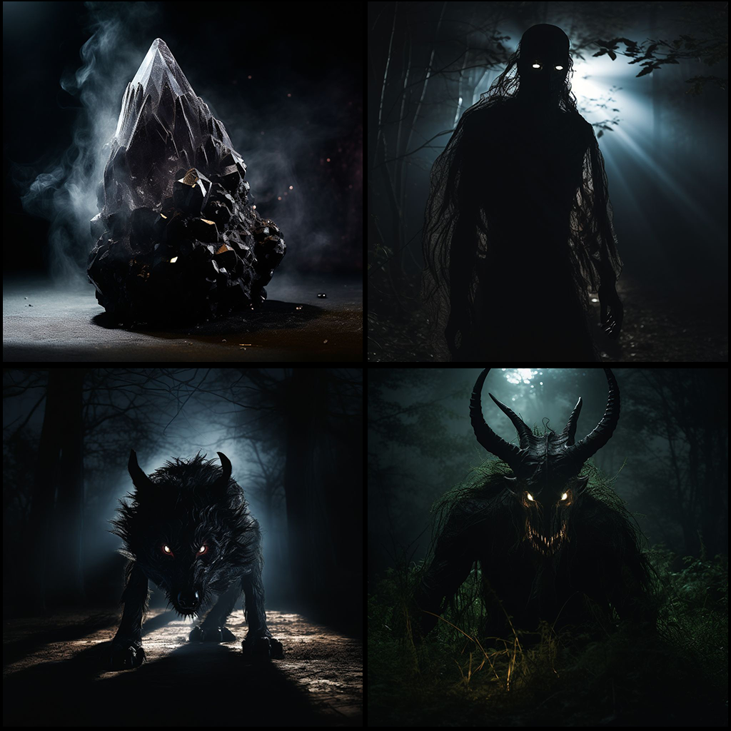 Темный кристалл; Теневые монстры: человек, зверь, непонятное существо