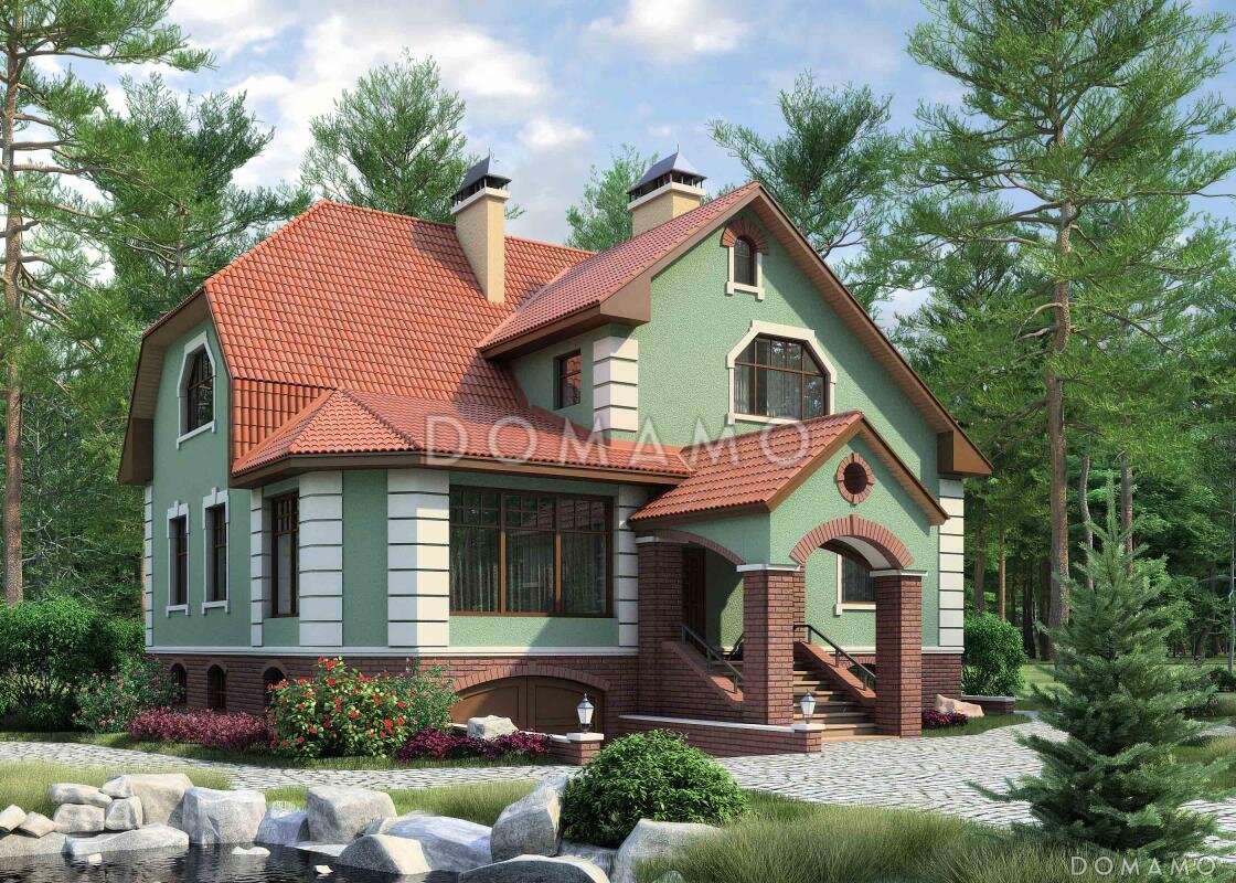 D479 — проект мансардного дома с эркером