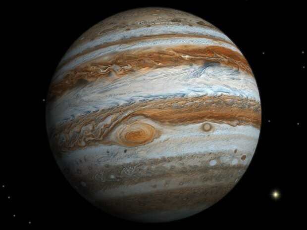 Юпитер.  ©https://politeka.net/news/193695-astronom-iz-avstrii-zafiksiroval-stolknovenie-nebesnogo-tela-s-yupiterom-video
