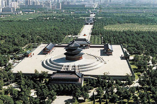 Ансамбль Храма Неба в Пекине.