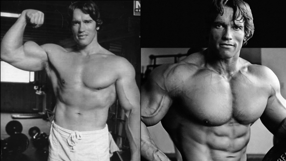 Всемирно известный Качок (Железный Арни) До сушки (слева) и после (справа)