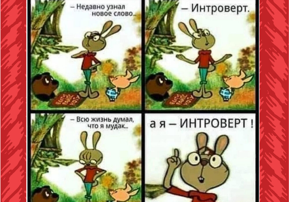 Шутки про интровертов с комментариями. Дизайн автора