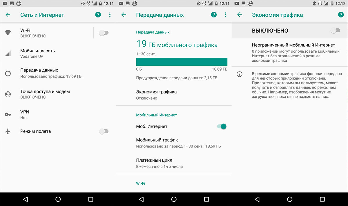 Как проверить и очистить использование данных на Android