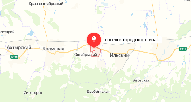 Посёлок Черноморский на карте