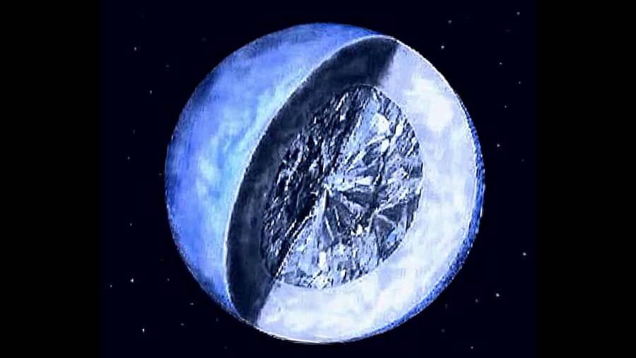 Вот такую структуру может иметь одна из алмазных планет 