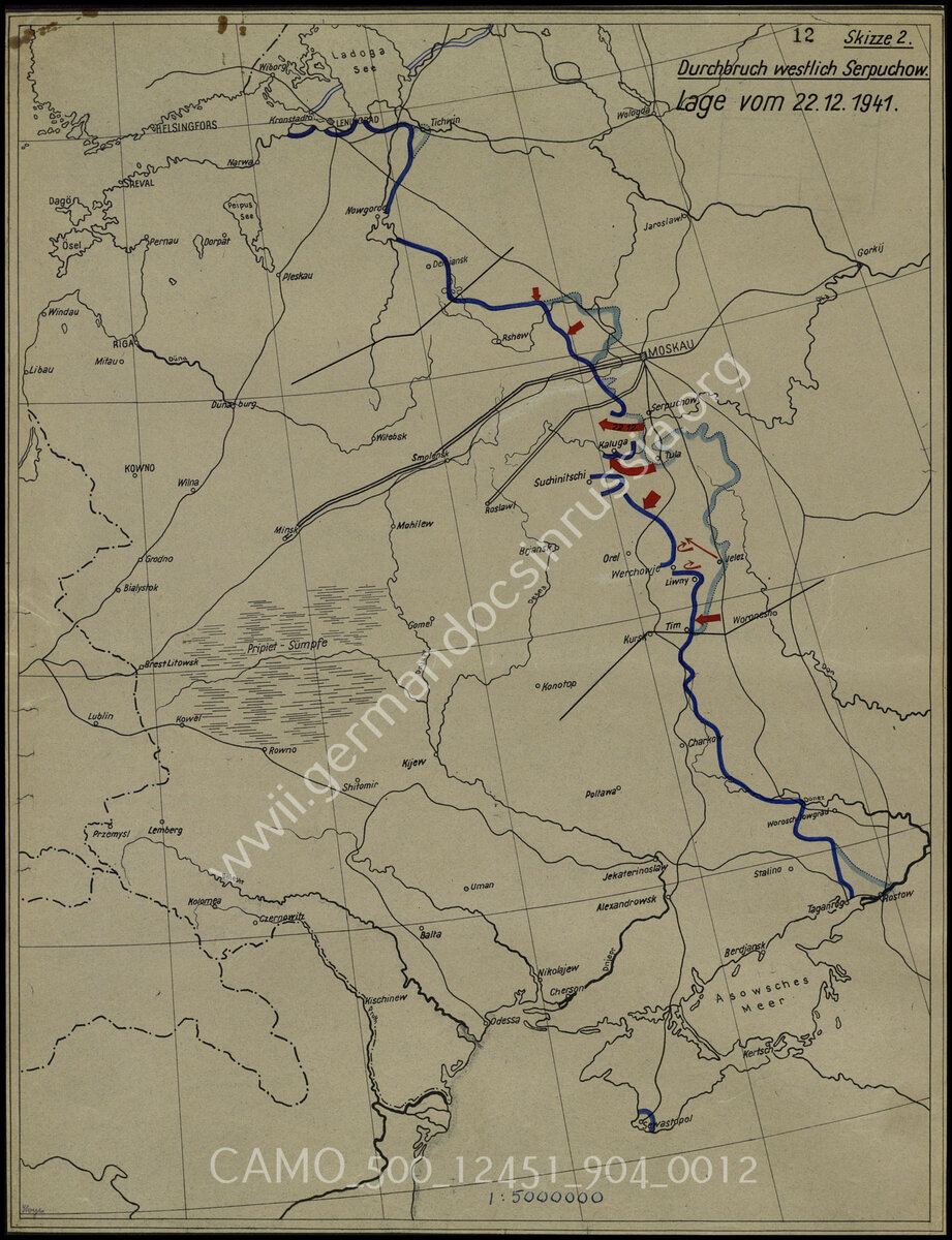 22 декабря 1941 года. Прорыв западнее Серпухова.