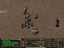 Слачайная встреча главного героя и его группы с супермутантами