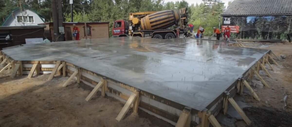 Заливка шведской плиты