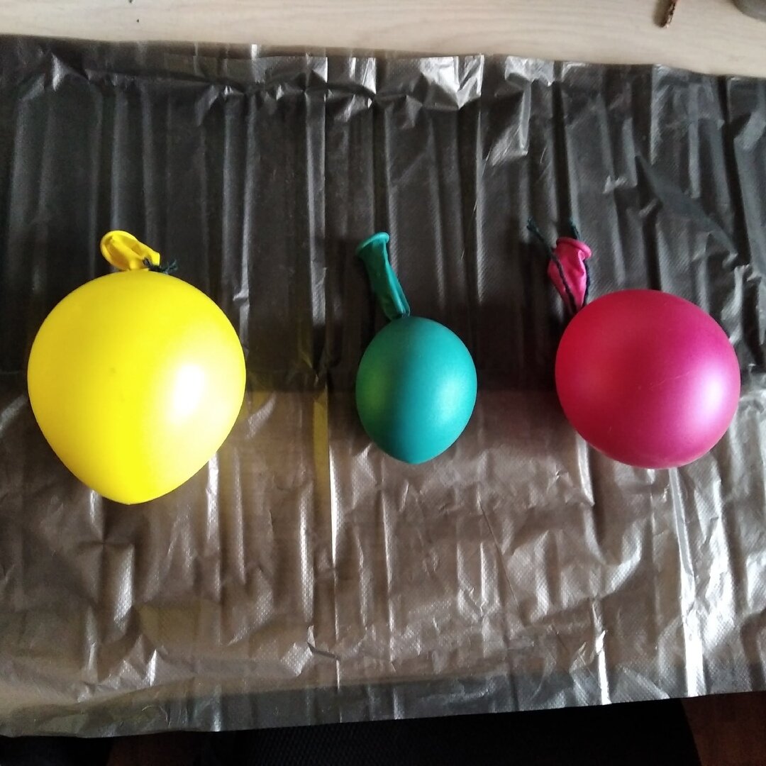 Папье-маше на воздушном шарике