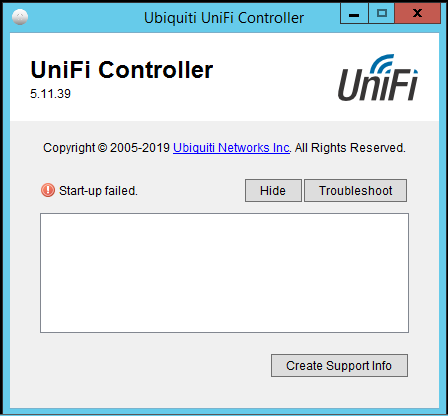 Падение UniFi Controller на Windows