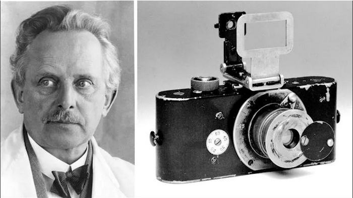 Оскар барнак и прототип Лейки. Источник - материалы Б. КУЧЕРЕНКО