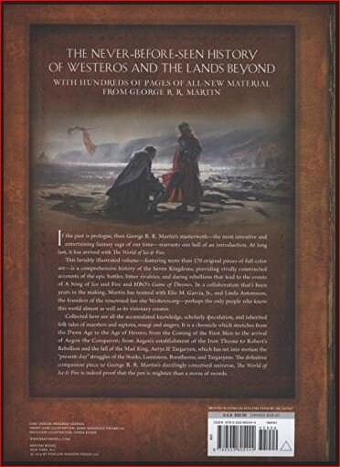 Фрагмент оформления книги "Мир Льда и Пламени", источник - amazon.com