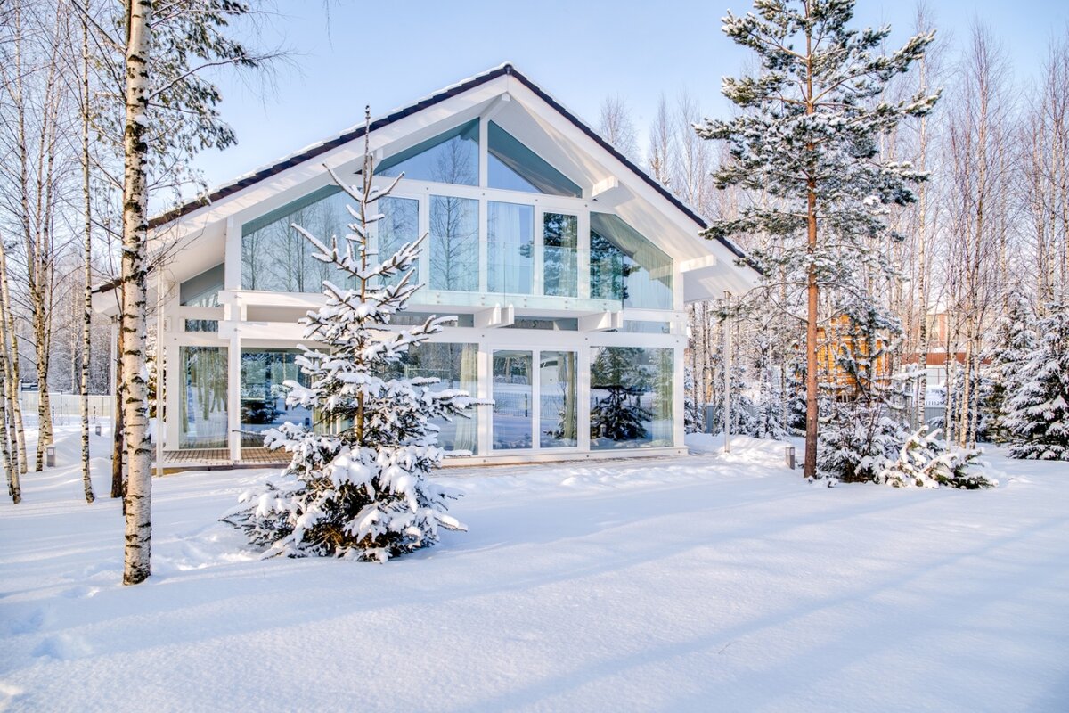 Фахверк зимой