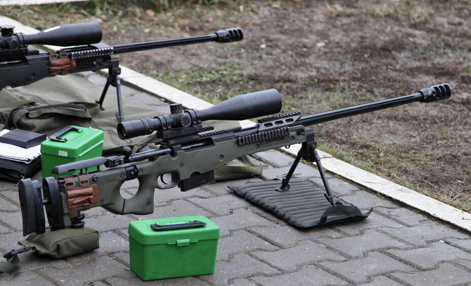 Винтовка Accuracy International AWM (Arctic Warfare Magnum) под патрон .338LM на соревнованиях снайперов.