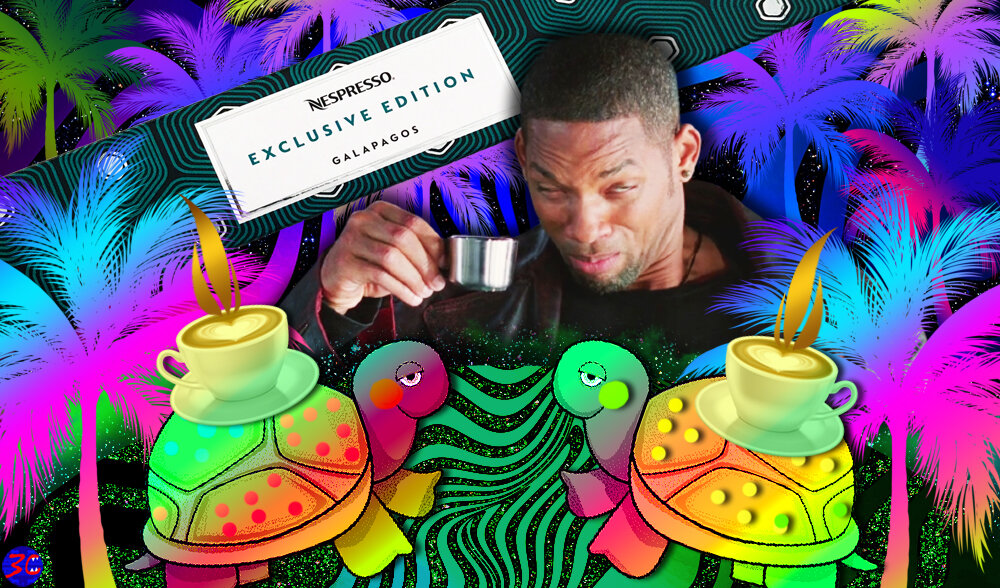 Уилл Смит пробует кофе Nespresso (коллаж автора, источник - instagram.com/p/COBCOM7oiod/)