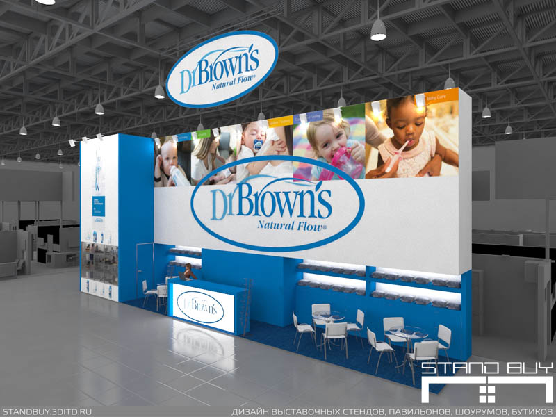 Проект выставочного стенда компании Dr Brown's. Архитектор - Павел Сапов.