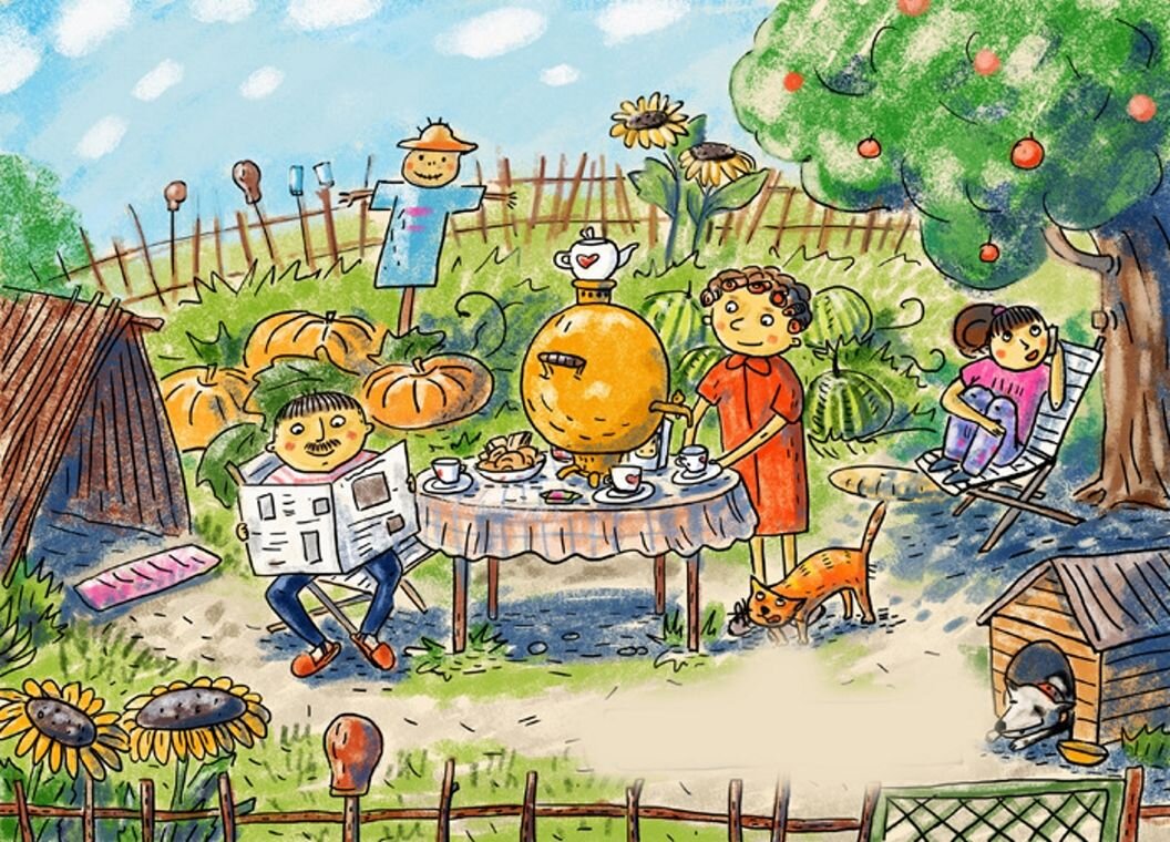 В нашей семье поесть любят, особенно на свежем воздухе. 