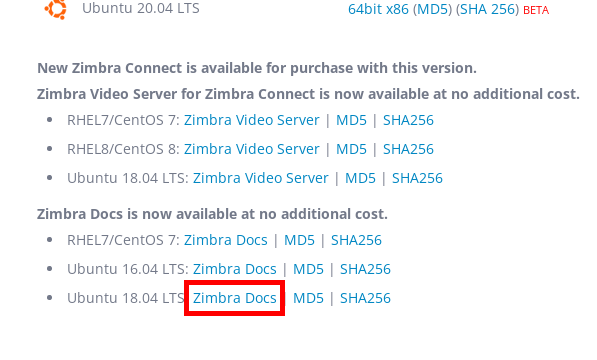 Install Zimbra 8.8 on Ubuntu 20.04, 18.04, 16.04