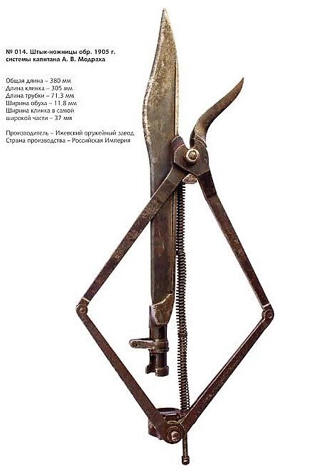 Штык-ножницы конструкции А. Модраха (фото: Данько А. Лыков К. Русский штык).