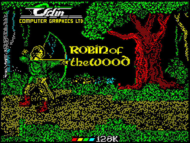 Заставка игры Robin of the wood для ZX-Spectrum