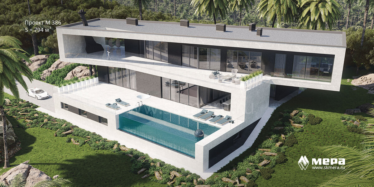Проект М386 с плоской кровлей