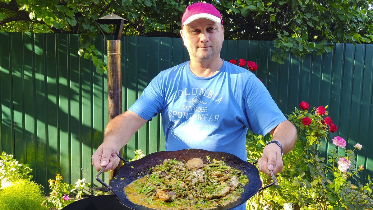 Борани из стручковой фасоли на садже