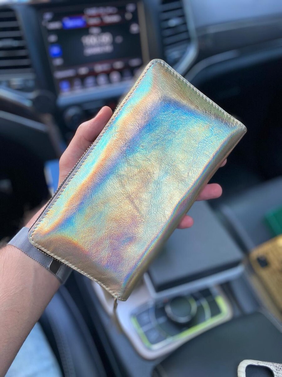 Женский кошелёк из золотой кожи Mobcase 1190