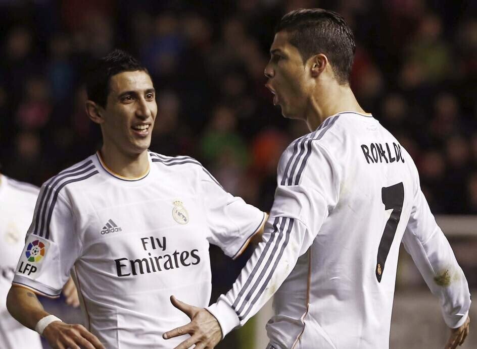Анхель Ди Мария с Криштиану Роналду вместе выступали за «Реал Мадрид».