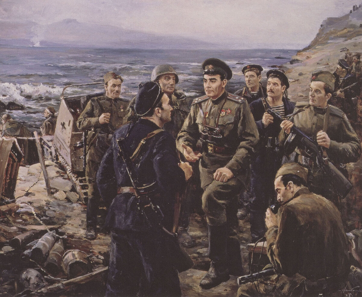 «Л. И. Брежнев на Малой земле», художник Дмитрий Налбандян, 1975 год.