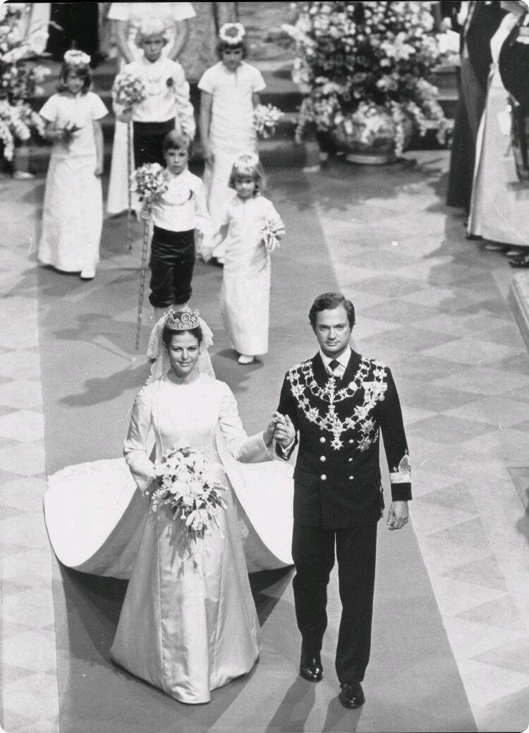Свадьба  Карла XVI Густава и Сильвии Зоммерлат.Фото из открытого источника