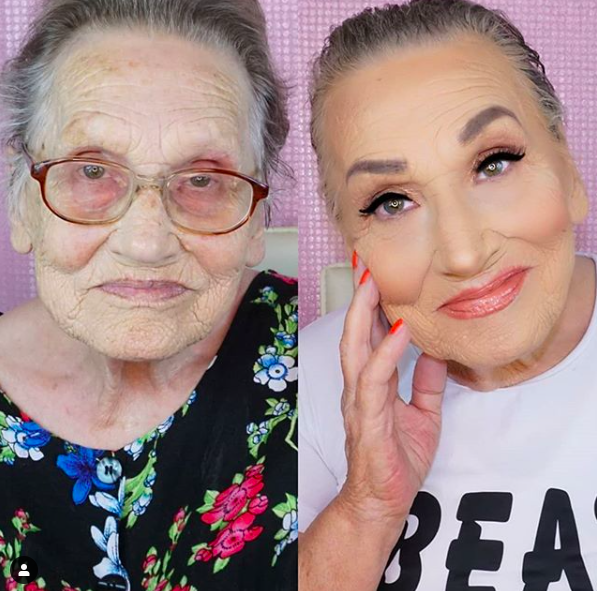 Doing my 78 year old Grandma Makeup - Elderly Makeup - - YouTube