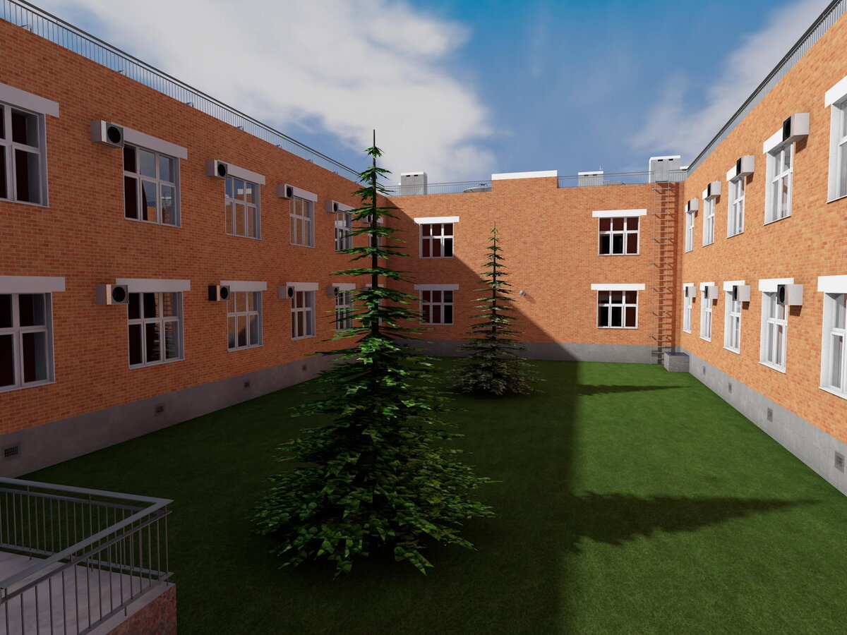 Проект двухэтажного дома-интерната для престарелых и инвалидов