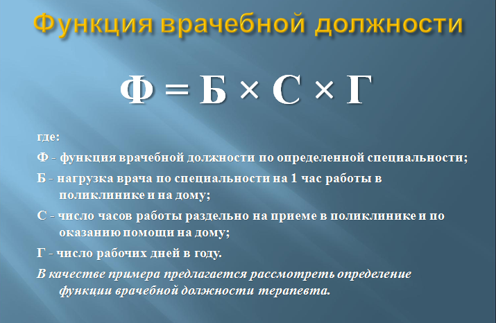Функция врачебной должности врача. Функция врачебной должности врача
