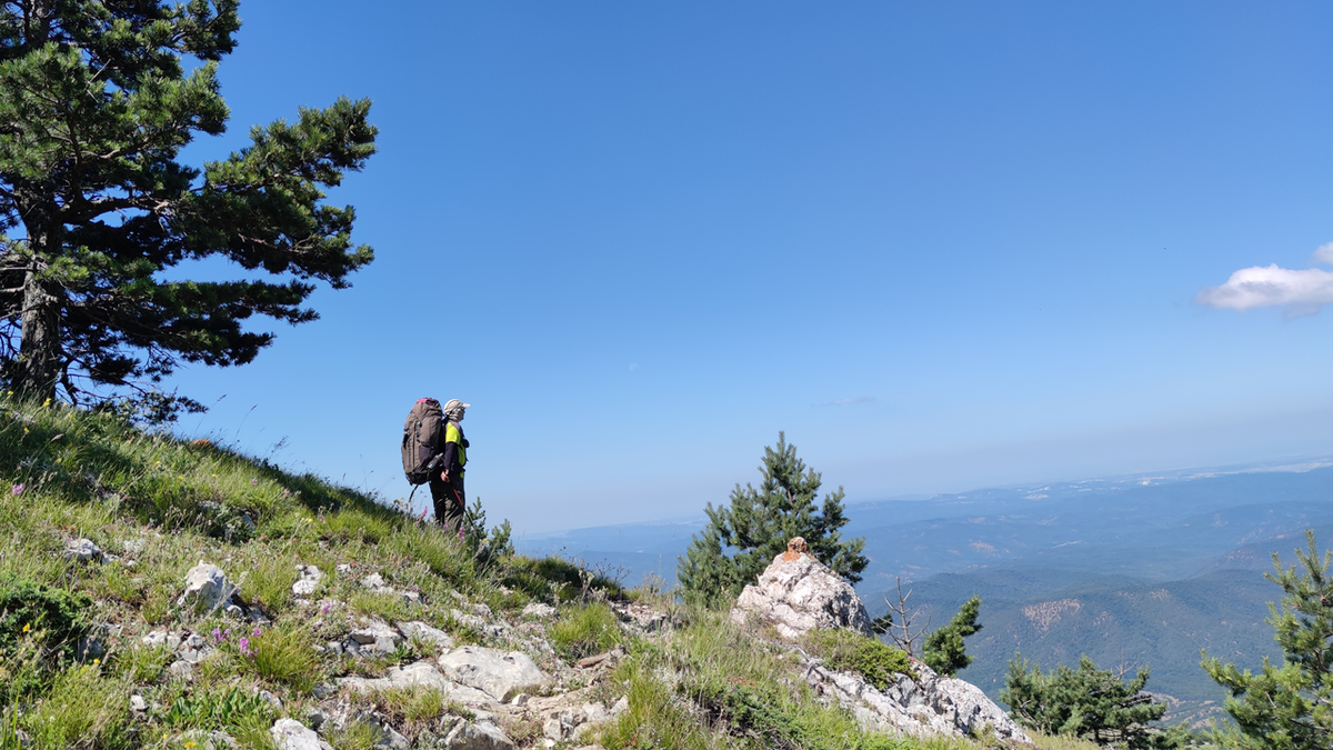 С верхнего плата Чатыр-Даг открывается  изумительный вид.