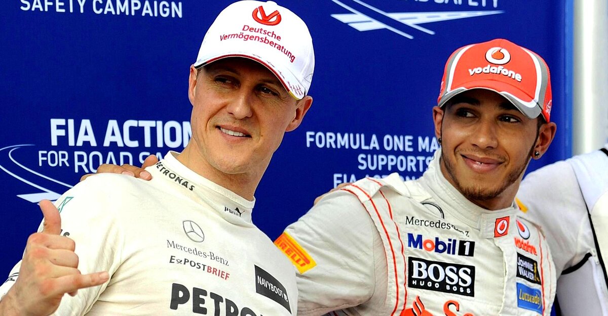 Михаэль Шумахер и Льюис Хэмилтон