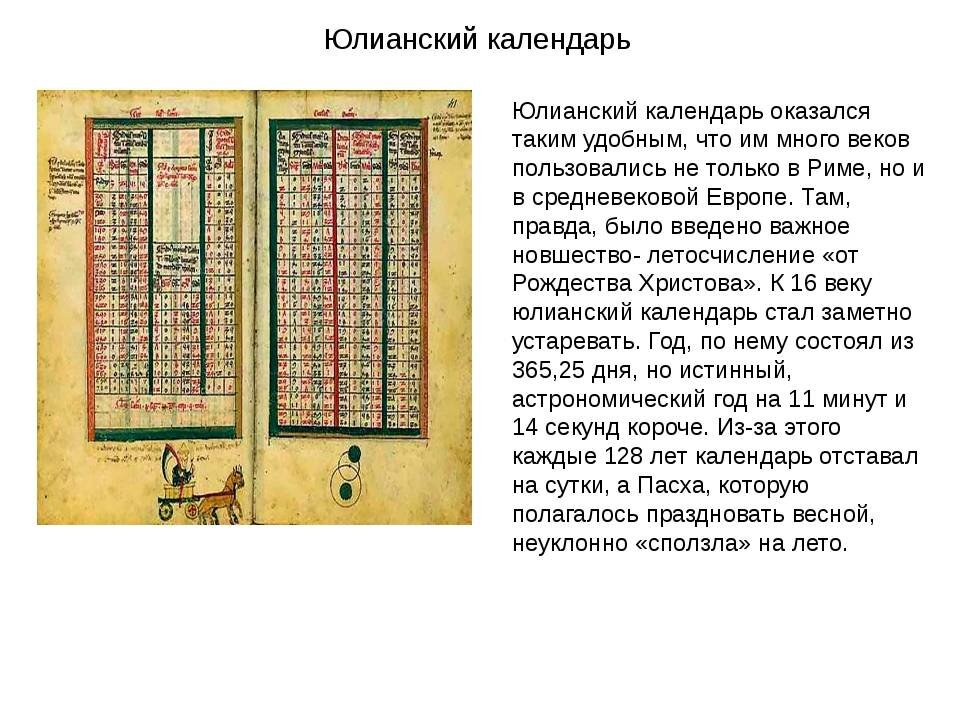 юлианский календарь (с 46 г. новый юлианский календарь. григорианский календарь. юлианский календарь (с 46 г. новый юлианский календарь.