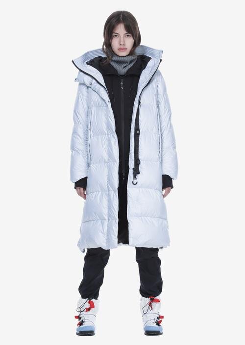 ДЛИННЫЙ ПУХОВИК QW265-1 AITKEN белого цвета