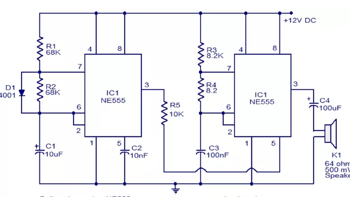 Схема дверного звонка на ne555 - 89 фото