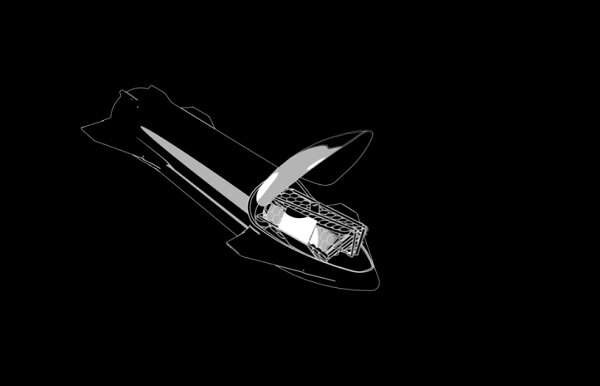 гузовой корабль Starship, фото с официального сайта spacex