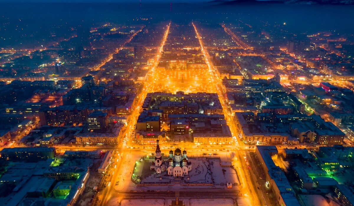 Г. Чита ночной город