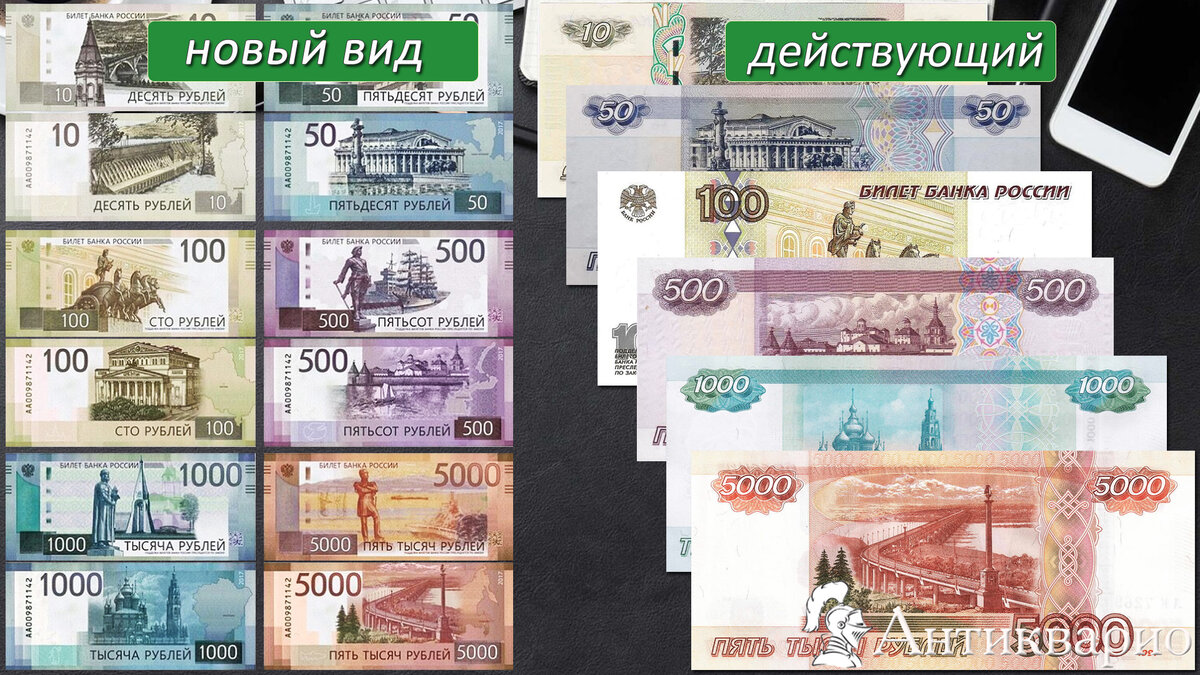 ЦБ представит новые банкноты номиналом 1 тыс. и 5 тыс. рублей в октябре