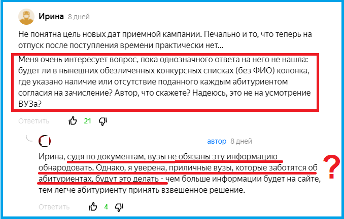 Почему в конкурсных списках 0 баллов