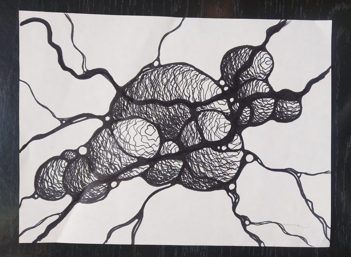 Нейро-Графика. Монохромный рисунок. Трансформационная графика. Бионическая графика. Инструктор Виктория Абдрахманова. 