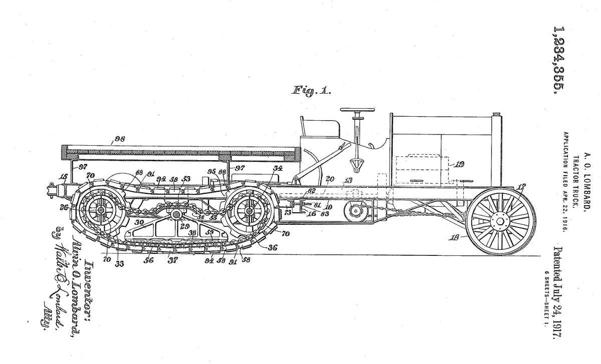 Заготовка для русского танка. 100 hp Lombard Auto Tractor-Truck Model F.  1916. | Remont1969 | Дзен