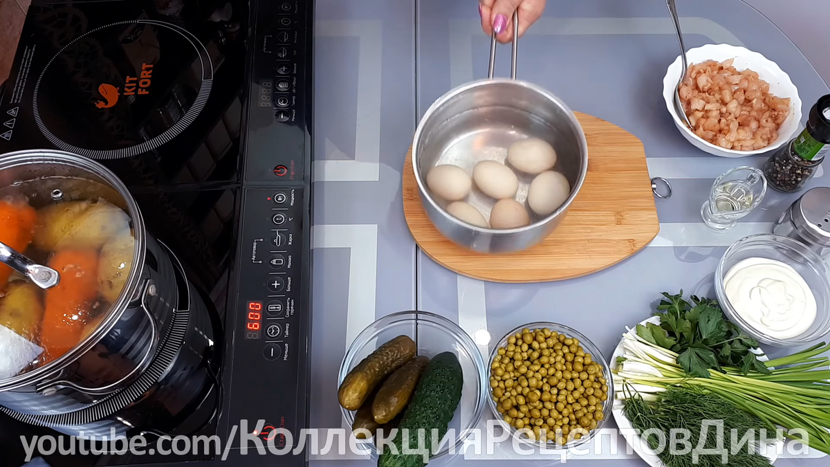 Рецепт мясного салата с куриным филе